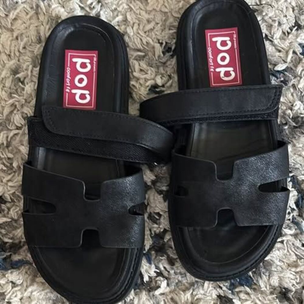 POP Comfort Fit Women's H-Strap Slides - 6 (S10)